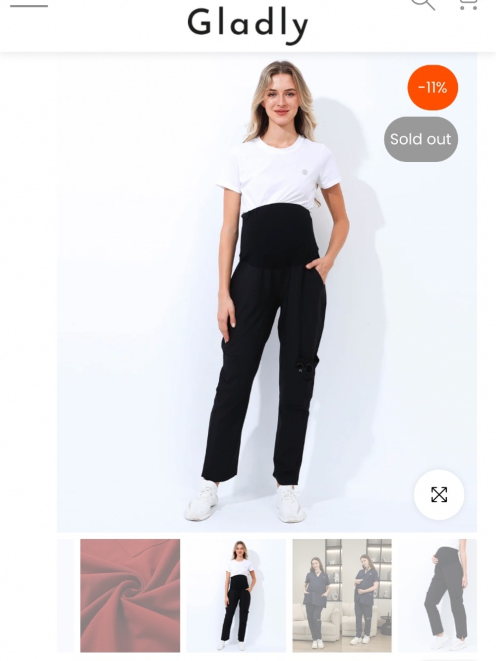 Alina mae maternity scrubs pants black size small